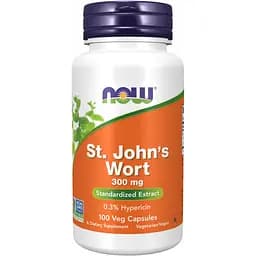 Звіробій Now Foods St. John's Wort 300 мг 100 капсул