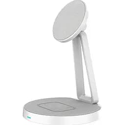 Бездротовий зарядний пристрій WiWU 2in1 Magnetic Wireless Charger M13 White [91676] - мініатюра 4