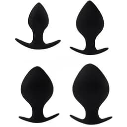 Набор секс-игрушек Black Mont Renegade Spade Plug Kit 4 шт. (черный)