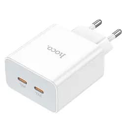 Зарядний пристрій адаптер живлення мережевий Hoco C108A Leader 2 порти USB-C 35 W - мініатюра 8