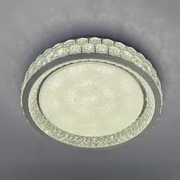 Сучасна стельова LED-люстра з кришталем для вітальні Linisoln 3218-600 CH хром 160 Вт 60 см до 22 м2 - мініатюра 5