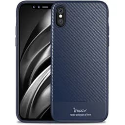 Чохол-накладка iPaky Carbon Fiber Series/TPU Case With Carbon Fiber Apple iPhone XS Blue