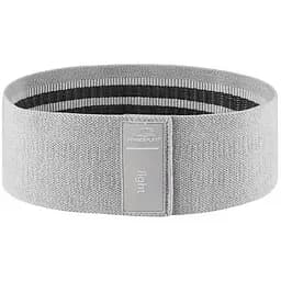 Тканинна гумка PowerPlay 4111 Hip Band S Heavy для фітнесу та спорту Сіра (d_64cm) (PP_4111_Grey_S)