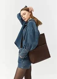 Женская сумка Sambag Largo шоколадная 41 х 30 х 10 см (93220020)