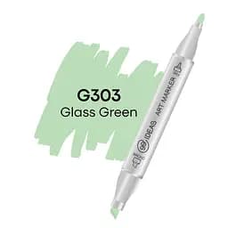 Маркер двухсторонний Зеленое стекло, G303, 99IDEAS