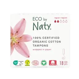 Тампони Regular Naty 18 штук Eco by Naty