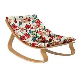 Детский шезлонг-качалка Charlie Crane Levo in Beech Hibiscus (CCLEVOBLTH)