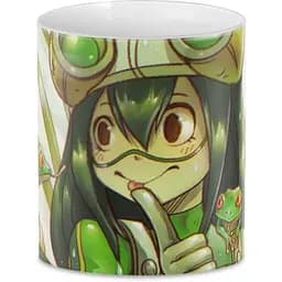 Кухоль GeekLand Моя геройська академія My Hero Academia Цую Асуї, Жаби MHA  02.01 330 мл білий