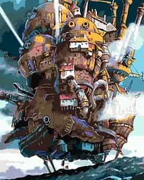 Картина за номерами Міядзакі Ходячий замок Miyazaki Howl's Moving Castle 40х50 см PN M HMC