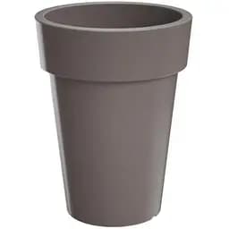 Горщик для квiтiв Prosperplast Lofly круглий високий, 200 мм, сірий (70705-405)