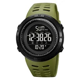 Спортивний наручний годинник Skmei 2070 (Зелений з чорним циферблатом)