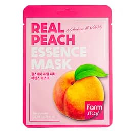 Маска для лица FarmStay Real Peach тканевая освежающая с экстрактом персика 23 мл