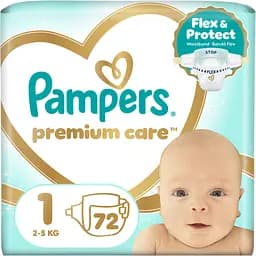 Підгузки Pampers Premium Care Розмір 1 (2-5 кг) 72 шт.
