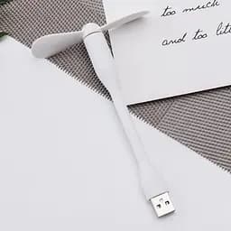 Вентилятор мобільний USB білий - мініатюра 4