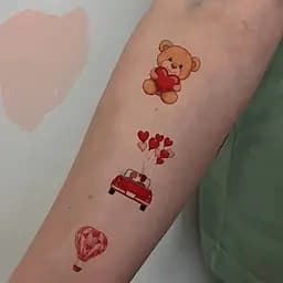 Набір тимчасових тату "Любов № 2" Fresh Tattoo Love-tattoo-mini-set-2-10, 12 х 7 см 10 шт - мініатюра 4
