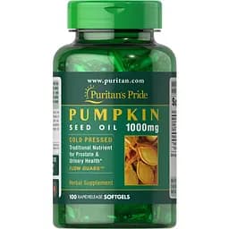 Олія насіння гарбуза Puritans Pride Pumpkin Seed Oil 1000 mg 100 softgels