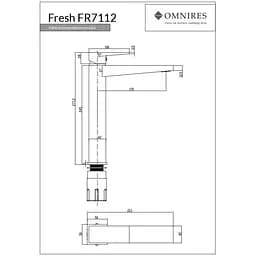 Змішувач для умивальника Omnires Fresh chrome (FR7112CR) - мініатюра 2
