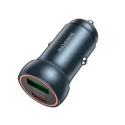 Адаптер автомобильный Borofone Fresh PD car charger BZ32A | 1Type-C/1USB, 30W/3A, PD/QC|
