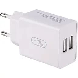 Зарядний пристрій SkyDolphin SC30T (2USB, 2.1A) White + кабель Type-C (SDMZP-000113)