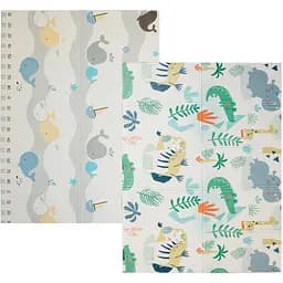 Детский коврик Poppet Большое сафари и Маленькие киты двухсторонний складной 200х150x1 см (PP027-150H)