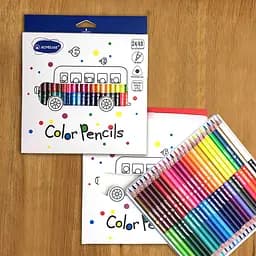 Карандаши цветные двусторонние Acmeliae, 48 цветов (24 шт.), треугольный корпус, 3 мм (+Gold/Silver)