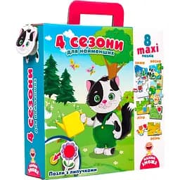 Пазл с липучками Vladi Toys 4 сезона для самых маленьких 8 элементов VT2907-04  