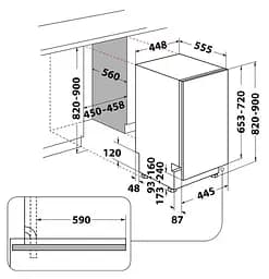 Посудомийна машина Whirlpool WSIO 3O34 PFE X (6964897) - мініатюра 7
