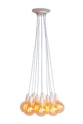 Підвісний світильник Levistella 7527120-10 WH, E27, 10 плафонів, білий, стиль лофт для вітальні