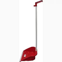 Совок для уборки Vezzer плоский с длинной ручкой красный (VZ-022r)