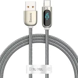 Кабель Baseus Display Fast Charging Cable USB to Type-C 5A 1m CATSK-0S Silver