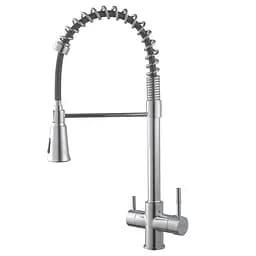 Смеситель для кухни на две воды с гибким изливом Koer KB-72025-01 KR5014 Хром