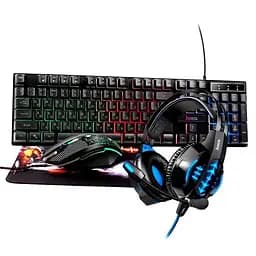 Набор Мышь + клавиатура + коврик + наушники HOCO DI54 Luster keyboard mouse headset set