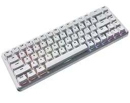 Клавіатура ігрова механічна Ajazz AK-680-MAX Magnetic Switch RGB USB White - мініатюра 2
