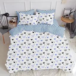 Набір наволочок Cosas Crown 50х70 см блакитний (SetPillow_CrownBlue_ZigZagGrey_50х70) - мініатюра 6