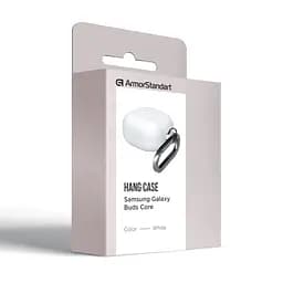 Силіконовий чохол для навушників Samsung Galaxy Buds Core, Hang Case, білий, ультратонкий захисний кейс товщиною 2 мм, захист від подряпин, пилу та ударів, компактний, з карабіном для кріплення, ArmorStandart (ARM88046) - мініатюра 3