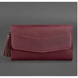 Шкіряна жіноча сумка Еліс бордова crazy horse