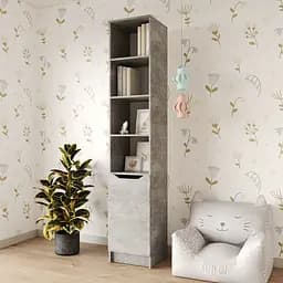 Пенал с открытыми полками 1Д Лилу 40x40x210 см Бетон (MBS-1395)