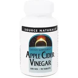 Яблучний оцет Source Naturals Apple Cider Vinegar 500 mg, 90 таблеток