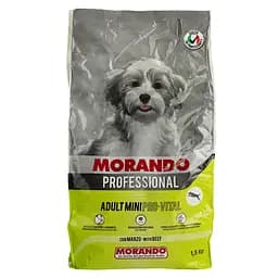 Сухой корм для взрослых собак малых пород Morando Professional с говядиной 1.5 кг