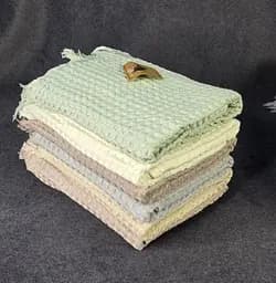 Набір рушників для обличчя з льону 6 шт. 50х90 см L&M Home Textiles XT-517-144 вафельні рушники пастельні кольори в наборі - мініатюра 2