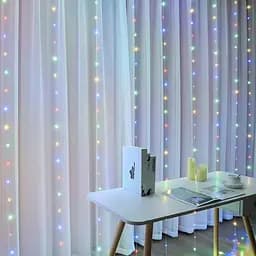 Гірлянда штора LED Star великі краплі роси 3х2.5 м 300 led RGB з пультом