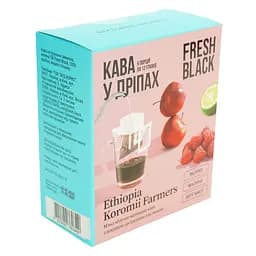 Кава спешелті дріпи Fresh Black Ethiopia set 5 шт x 12 г. - мініатюра 3