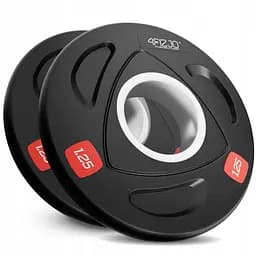Диск олимпийский 4FIZJO 2 x 1.25 кг 51 мм металлический, прорезиненный Black (P-5905973401258)