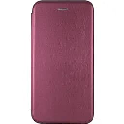 Кожаный чехол-книжка Classy для Xiaomi Poco X3 NFC / Poco X3 Pro Бордовый