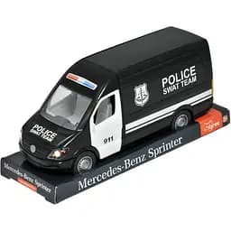 Автомобиль грузовой Tigres Mercedes-Benz Sprinter Полиция на планшетке черный (39721)