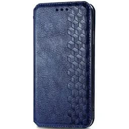 Кожаный чехол-книжка GETMAN Cubic (PU) для Xiaomi Redmi Note 9 / Redmi 10X Синий