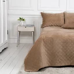 Покривало ТЕП Velour ромб круглий 240х180 см золотий беж (4-00516_22873) - мініатюра 2