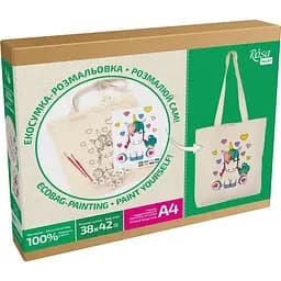 Набор для творчества экосумка-раскраска "Юникорн" Rosa N0003605, 38х42 см