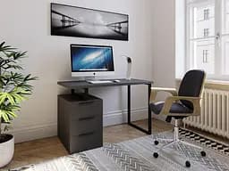 Компьютерный стол с тумбой на три выдвижных ящика Loft FHX-3 Антрацит