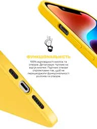 Силиконовый чехол для Apple iPhone 14 Plus, ICON2 Case, желтый, противоударный, панель, защита всего корпуса, матовая поверхность Soft Touch, выступает над дисплеем, совместим с защитными стеклами и пленками, с микрофиброй, ArmorStandart (ARM63605) - мініатюра 4